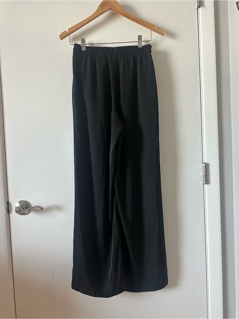 H&M Black Flowing Wide-Leg Pants